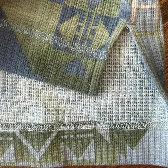 Chaps Women’s Long Sleeve Pullover Lightweight Western Aztec Thermal‎ Hoodie Med - Picture 7 of 10